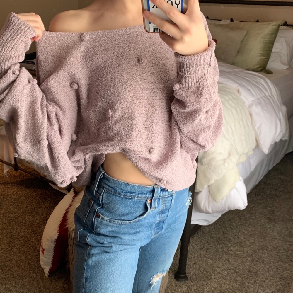Lilac dot sweater